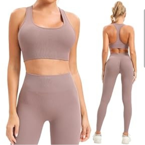 2 Piece seamless high Waisted legging set - Picture 2 of 7
